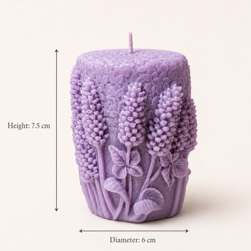 Lavender Bloom Sculpture Candle
